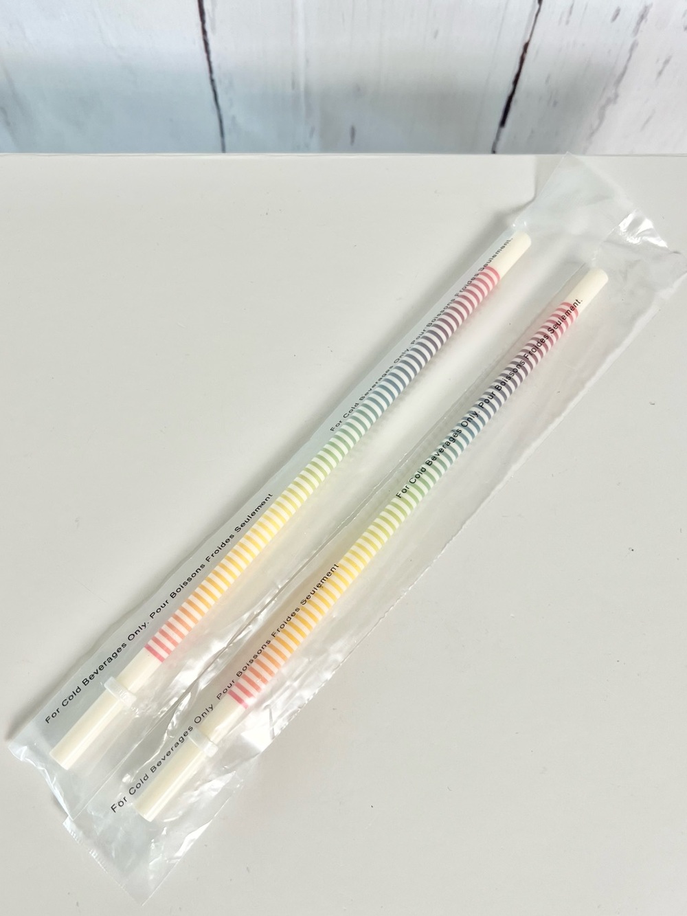 Starbucks 2019 Limited Edition Rainbow Striped Reusable Cold Cup Straws 2pc